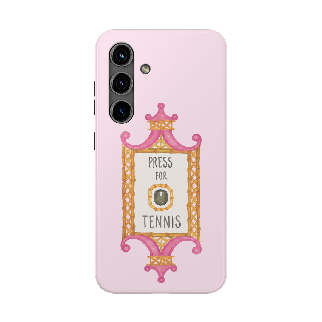 Press for Tennis Pink Tough Phone Case