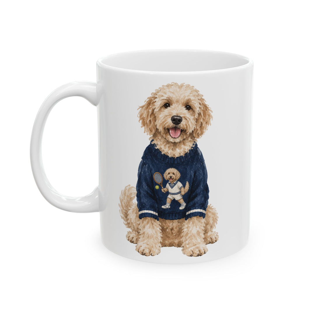 Dog Lover Mug — Cute Fluffy Puppy Ceramic Coffee Cup (11oz & 15oz)
