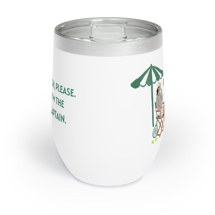 Tennis Captain Wine Tumbler Dark Hair