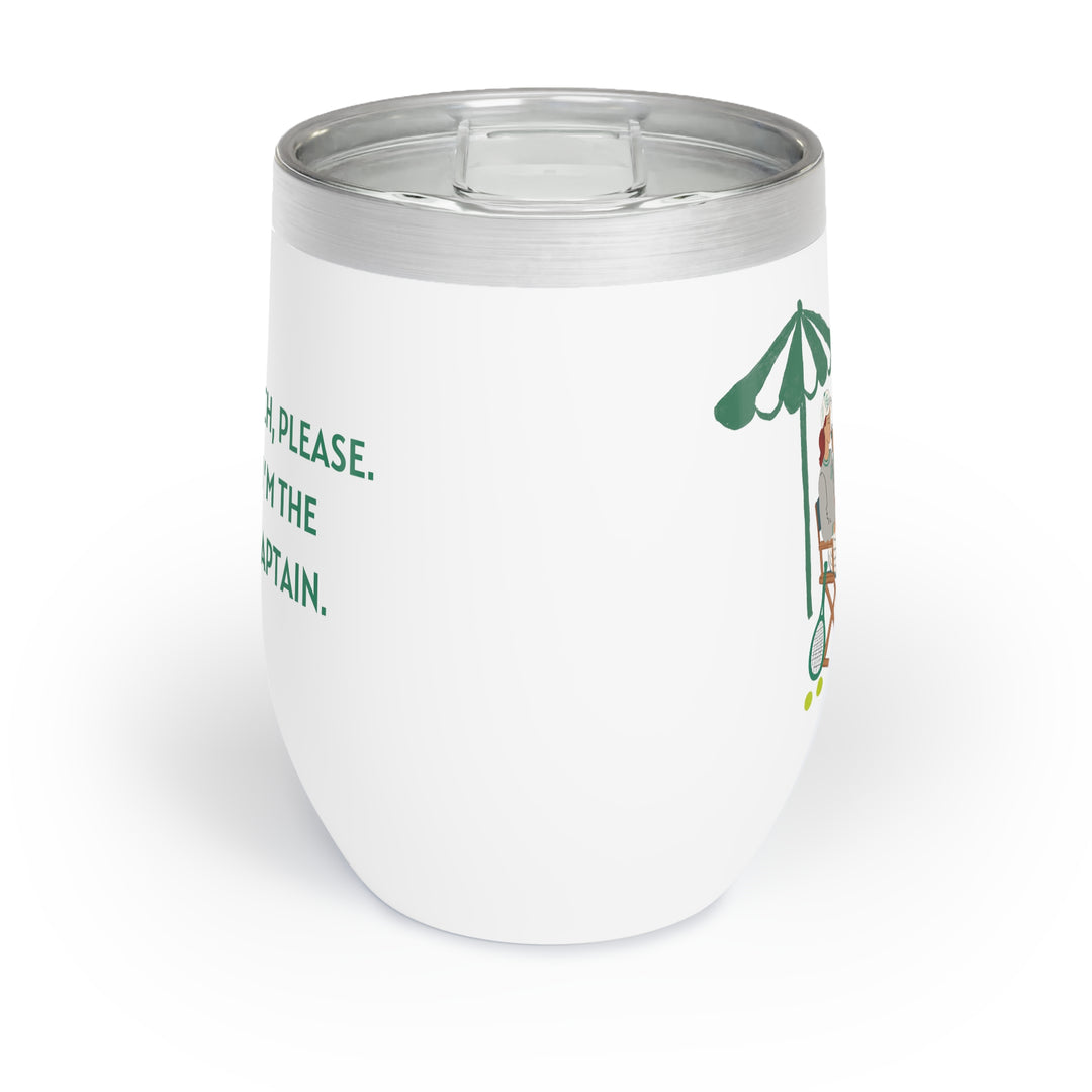 Tennis Captain Wine Tumbler Red Hair