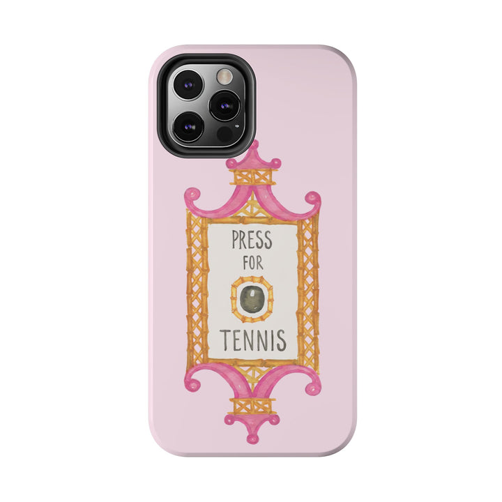 Press for Tennis Pink Tough Phone Case