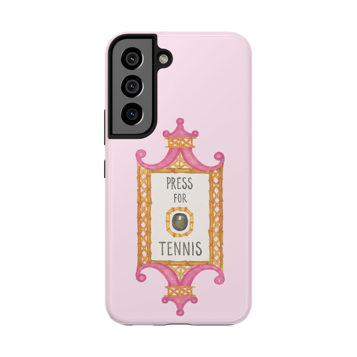 Press for Tennis Pink Tough Phone Case