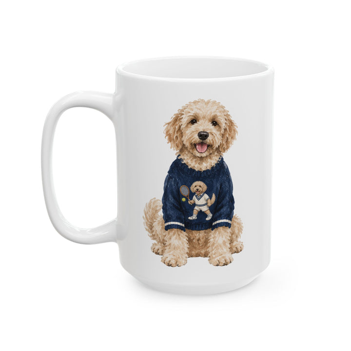 Dog Lover Mug — Cute Fluffy Puppy Ceramic Coffee Cup (11oz & 15oz)