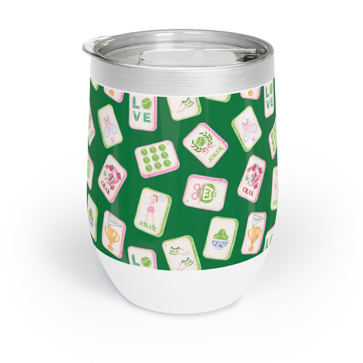 Tennis and Mahj Wine Tumbler