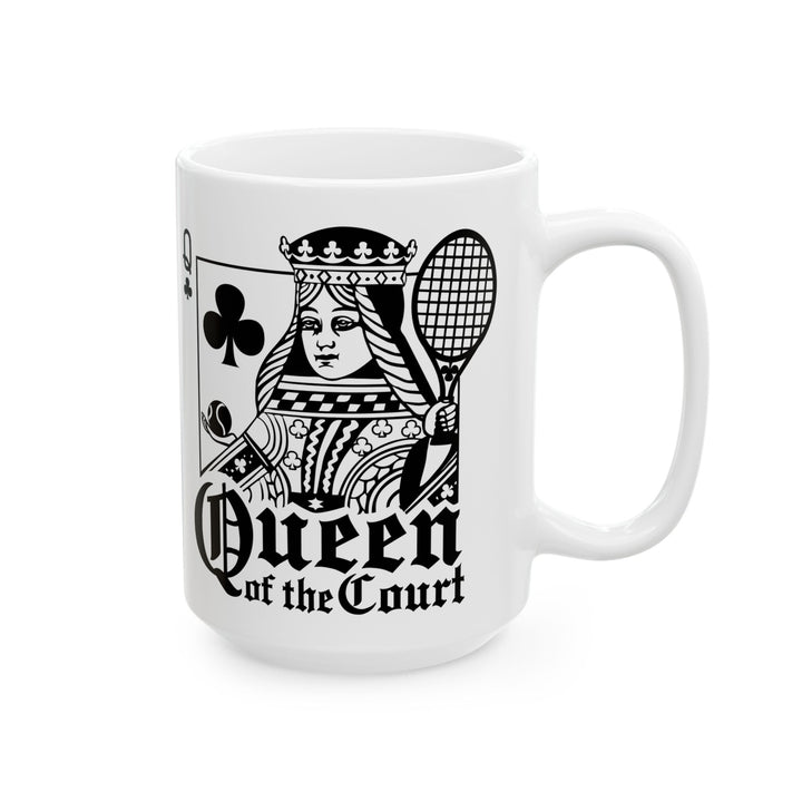 Tennis Queen Ceramic Mug: Perfect Gift for Tennis Lovers, Sports Fans, Queen of the Court, Birthday Celebrations, Unique Home Decor