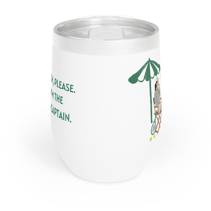 Tennis Co Captain Wine Tumbler Dark Hair