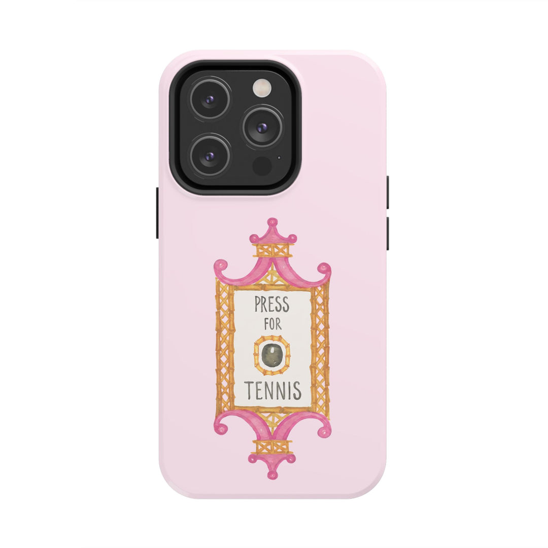 Press for Tennis Pink Tough Phone Case