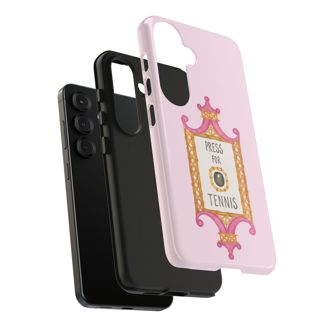 Press for Tennis Pink Tough Phone Case