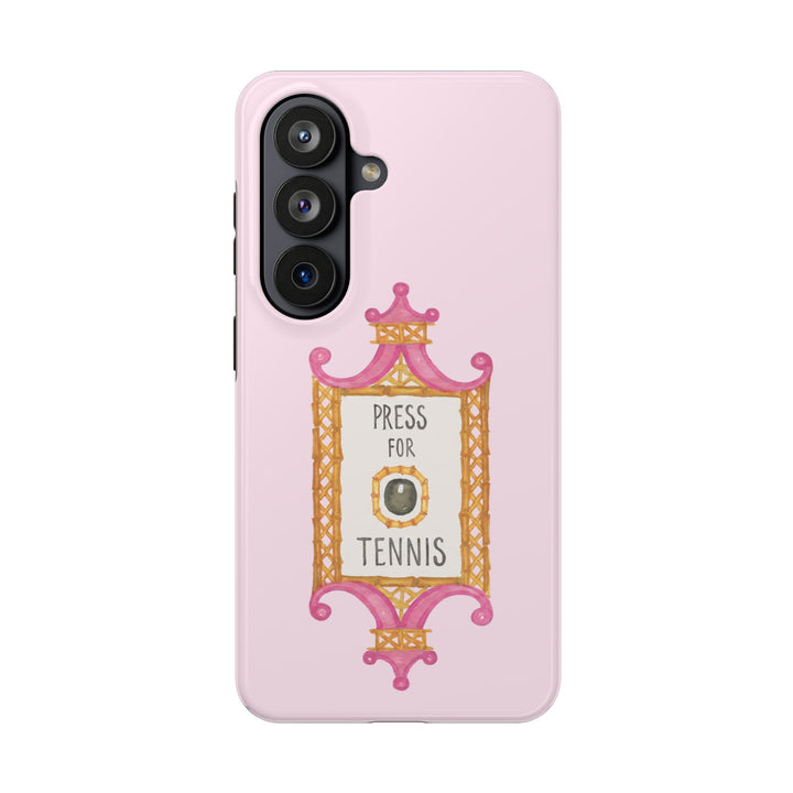 Press for Tennis Pink Tough Phone Case