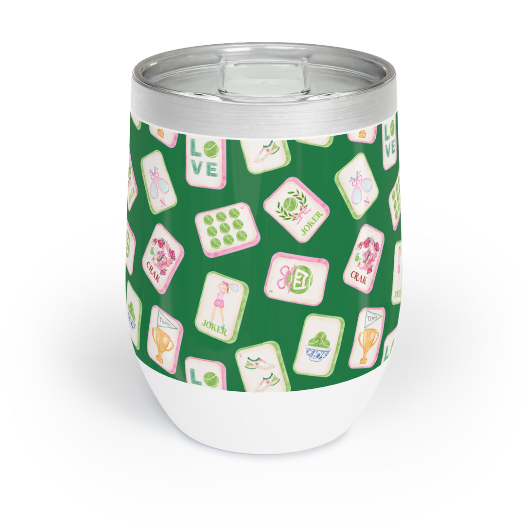 Tennis and Mahj Wine Tumbler