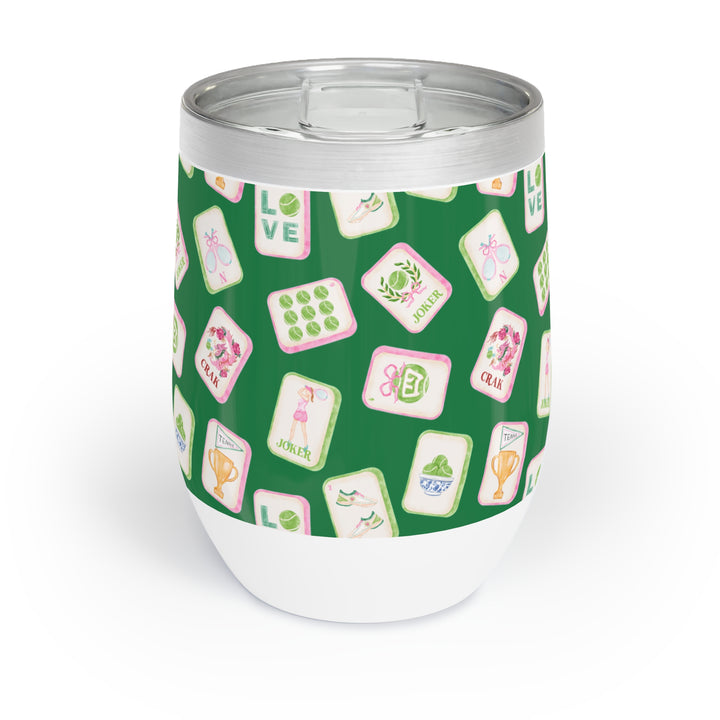 Tennis and Mahj Wine Tumbler