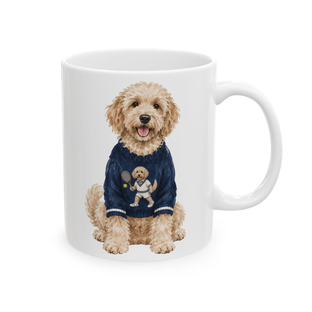 Dog Lover Mug — Cute Fluffy Puppy Ceramic Coffee Cup (11oz & 15oz)