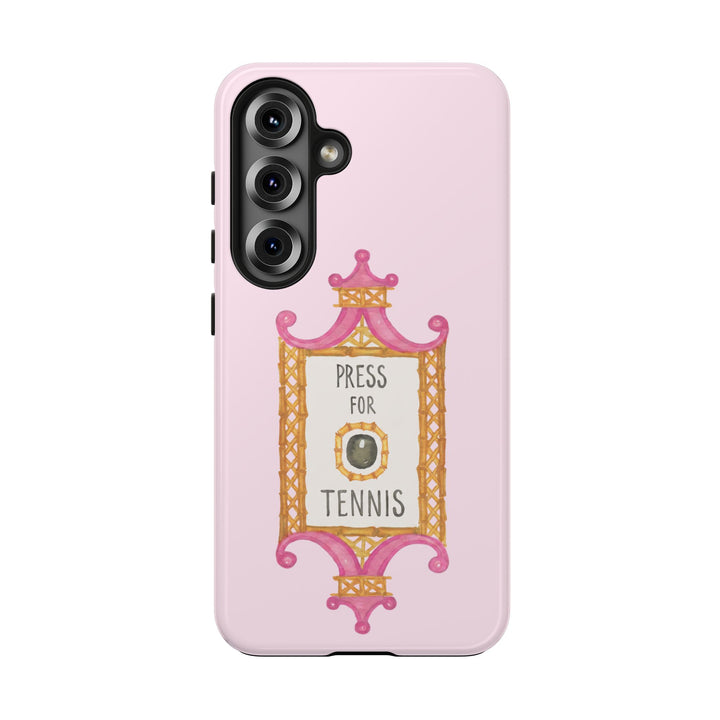 Press for Tennis Pink Tough Phone Case