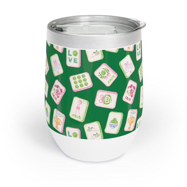 Tennis and Mahj Wine Tumbler