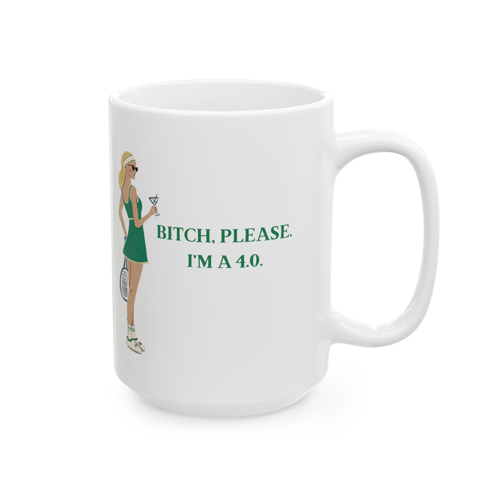 Queen of the Court Tennis Mug 4.0