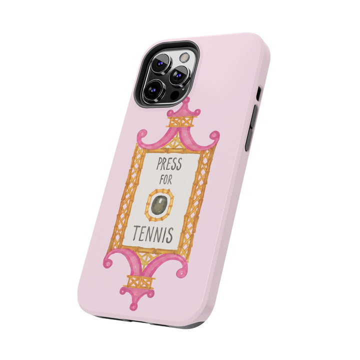Press for Tennis Pink Tough Phone Case