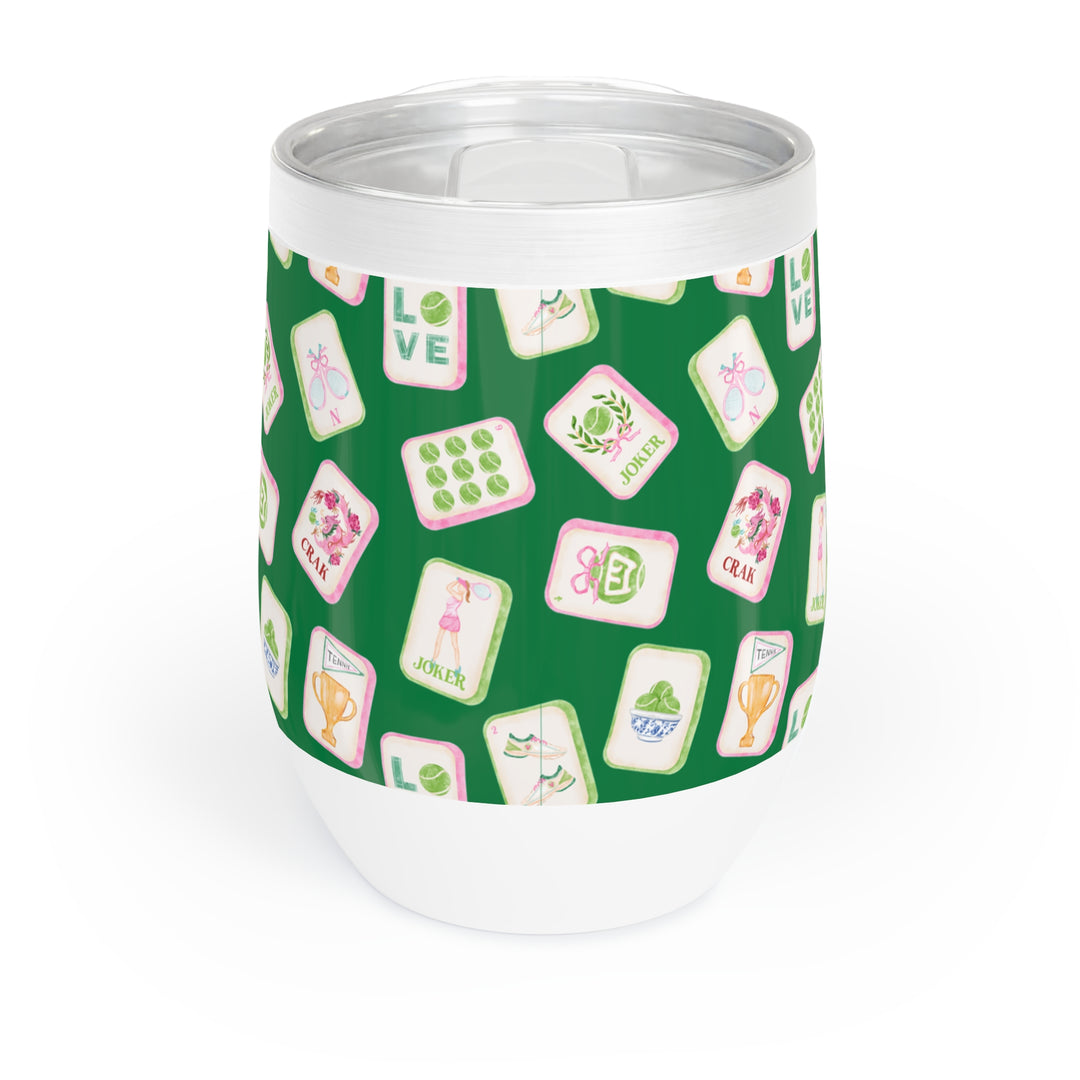 Tennis and Mahj Wine Tumbler