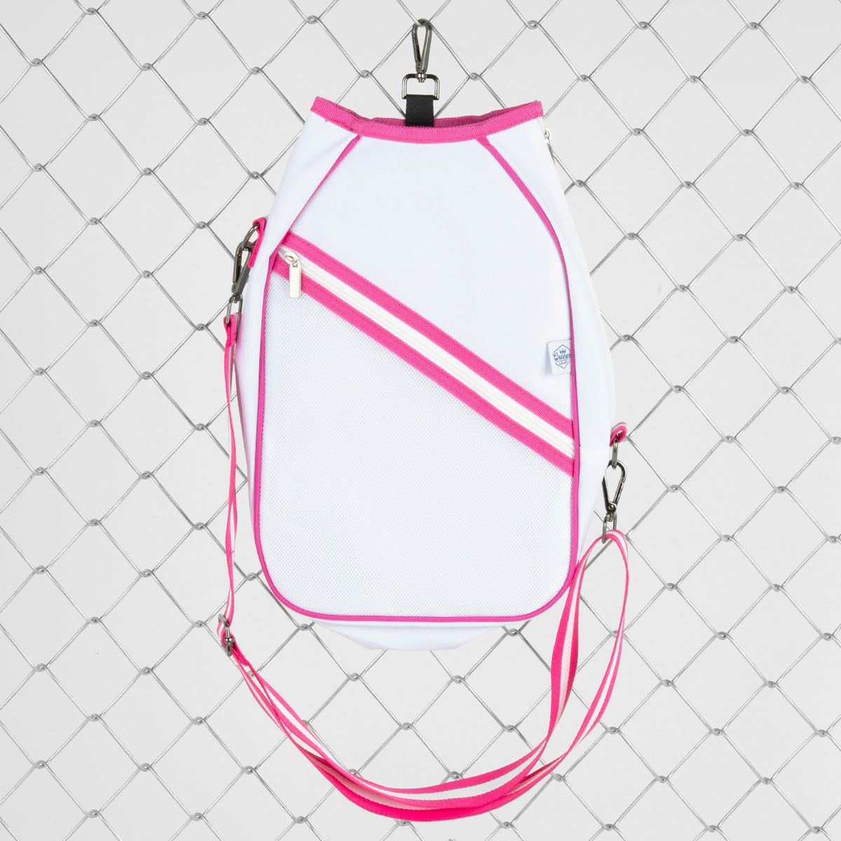 Pickleball Bag Crossbody White/Pink