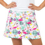Load image into Gallery viewer, Pickleballs and Flamingos 15&quot; Pickleball Skort
