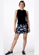 Load image into Gallery viewer, Dark Blue/Dark Grey Camo Tennis Skirt
